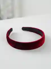 Бордовый ободок бархатный для волос