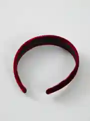 Бордовый ободок бархатный для волос