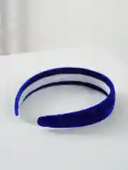 Синий ободок бархатный для волос