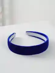 Синий ободок бархатный для волос