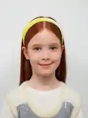 Желтый ободок бархатный для волос