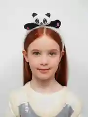 Белый ободок детский с животными