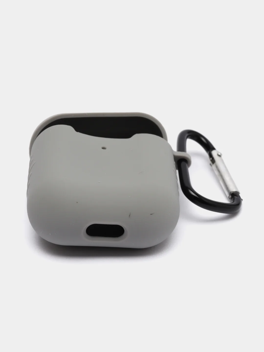 Серый силиконовый чехол для беспроводных наушников AirPods 1, AirPods 2