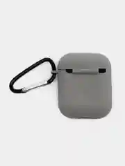 Серый силиконовый чехол для беспроводных наушников AirPods 1, AirPods 2