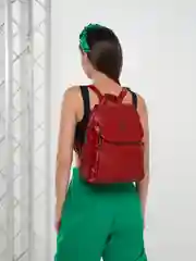Бордовый рюкзак женский кожаный