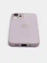 Сиреневый чехол для iPhone Xr/ 11/ 12/ mini/ Pro/ ProMax, силиконовый со стеклянной панелью