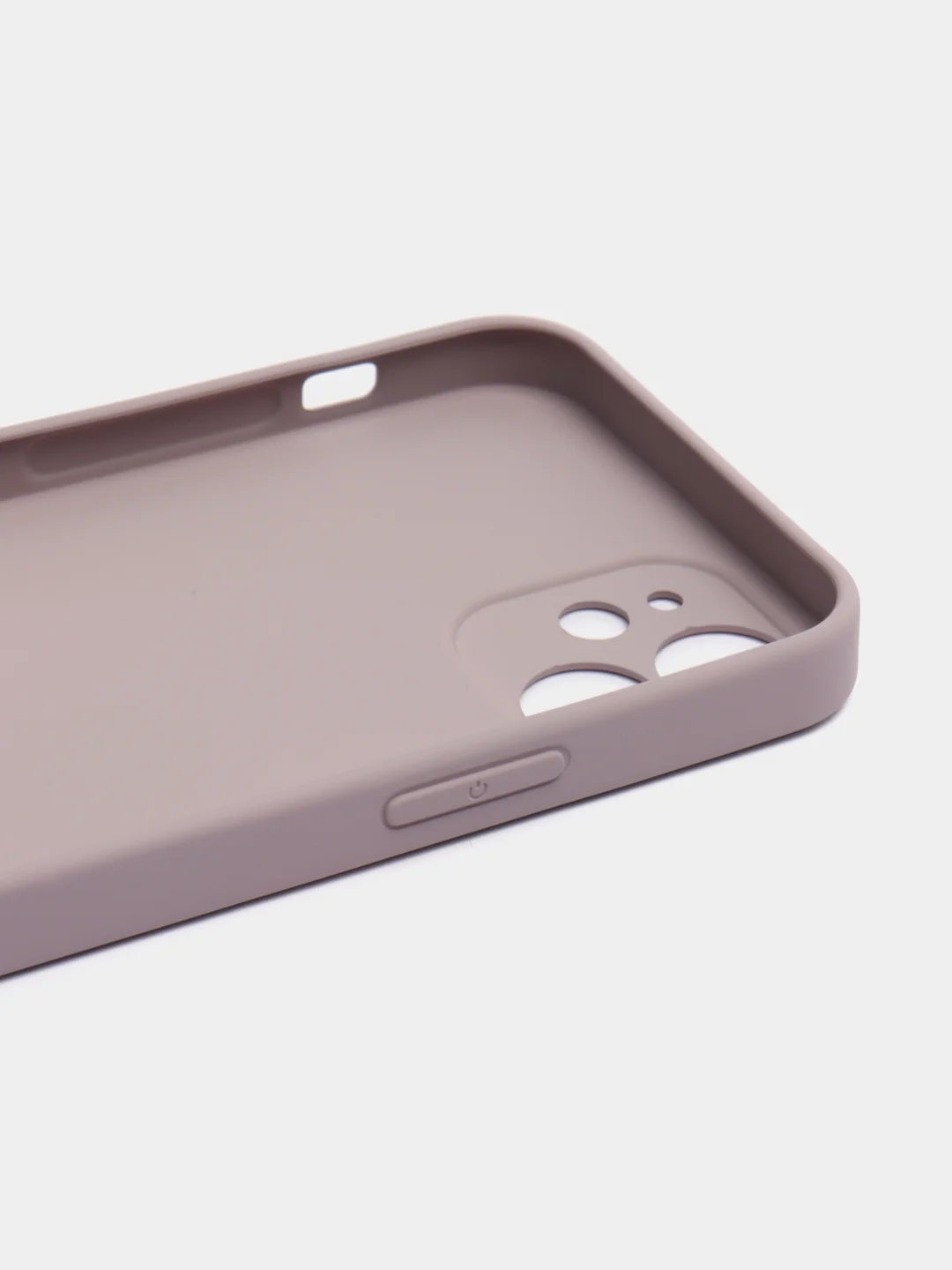 Сиреневый чехол для iPhone Xr/ 11/ 12/ mini/ Pro/ ProMax, силиконовый со стеклянной панелью