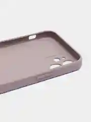 Сиреневый чехол для iPhone Xr/ 11/ 12/ mini/ Pro/ ProMax, силиконовый со стеклянной панелью