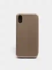 Золотой чехол-книжка для iPhone X / XS / XS Max