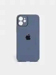 Серый чехол для iPhone Xr/ 11/ 12/ mini/ Pro/ ProMax, силиконовый со стеклянной панелью