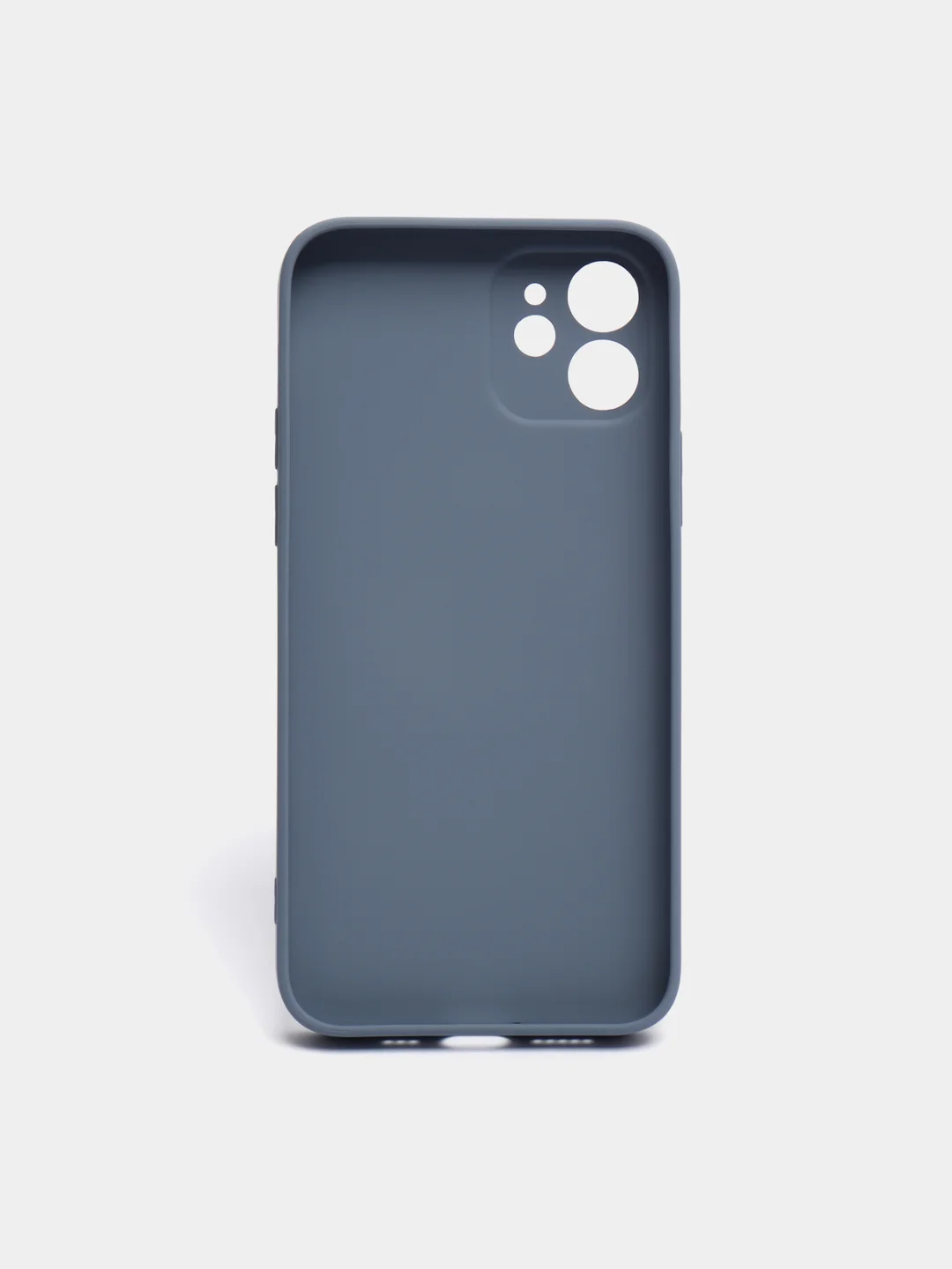 Серый чехол для iPhone Xr/ 11/ 12/ mini/ Pro/ ProMax, силиконовый со стеклянной панелью
