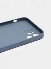Серый чехол для iPhone Xr/ 11/ 12/ mini/ Pro/ ProMax, силиконовый со стеклянной панелью