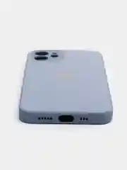 Серый чехол для iPhone Xr/ 11/ 12/ mini/ Pro/ ProMax, силиконовый со стеклянной панелью