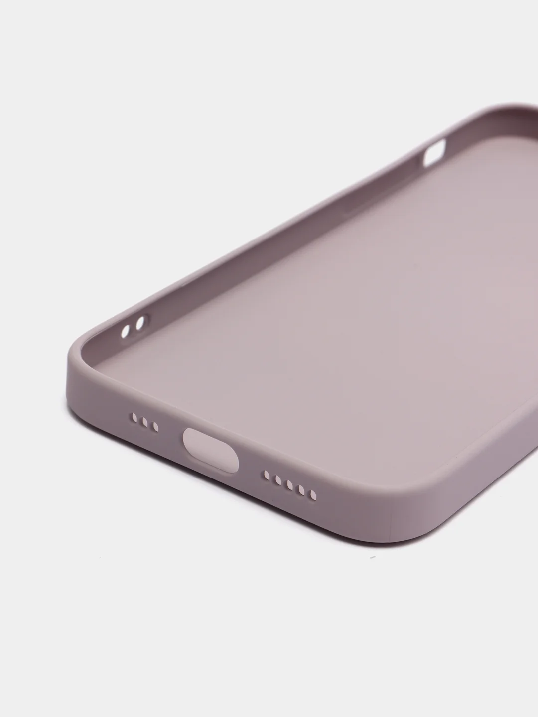 Сиреневый чехол для iPhone Xr/ 11/ 12/ mini/ Pro/ ProMax, силиконовый со стеклянной панелью