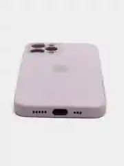 Сиреневый чехол для iPhone Xr/ 11/ 12/ mini/ Pro/ ProMax, силиконовый со стеклянной панелью