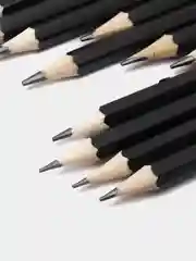 Угольный набор простых чернографитных карандашей, 12 штук, разной твёрдости