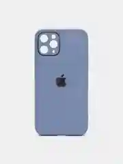 Серый чехол для iPhone Xr/ 11/ 12/ mini/ Pro/ ProMax, силиконовый со стеклянной панелью