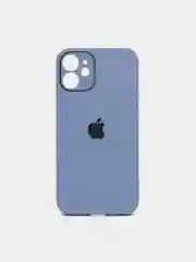 Серый чехол для iPhone Xr/ 11/ 12/ mini/ Pro/ ProMax, силиконовый со стеклянной панелью