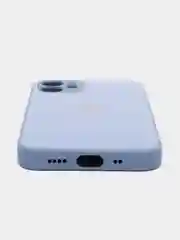 Серый чехол для iPhone Xr/ 11/ 12/ mini/ Pro/ ProMax, силиконовый со стеклянной панелью