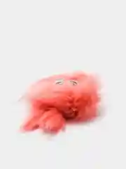 Пастельно-коралловый брелок домовенок, мягкая игрушка