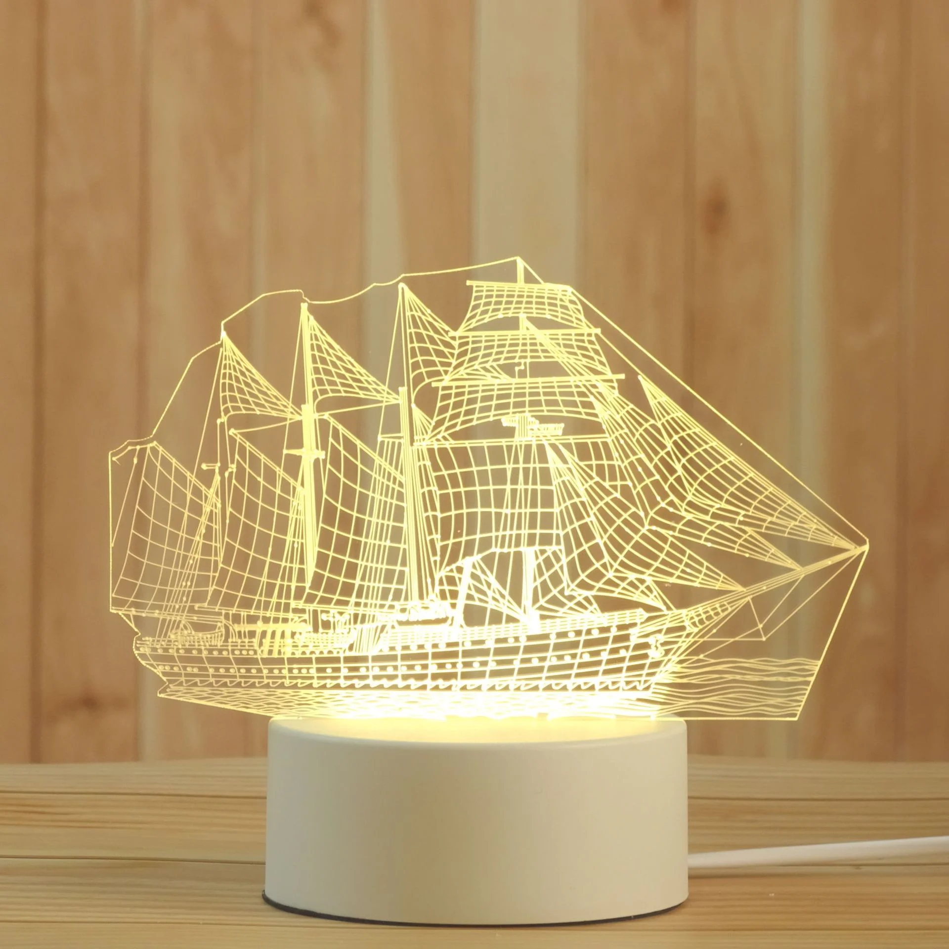 Горчичный детский ночник LED