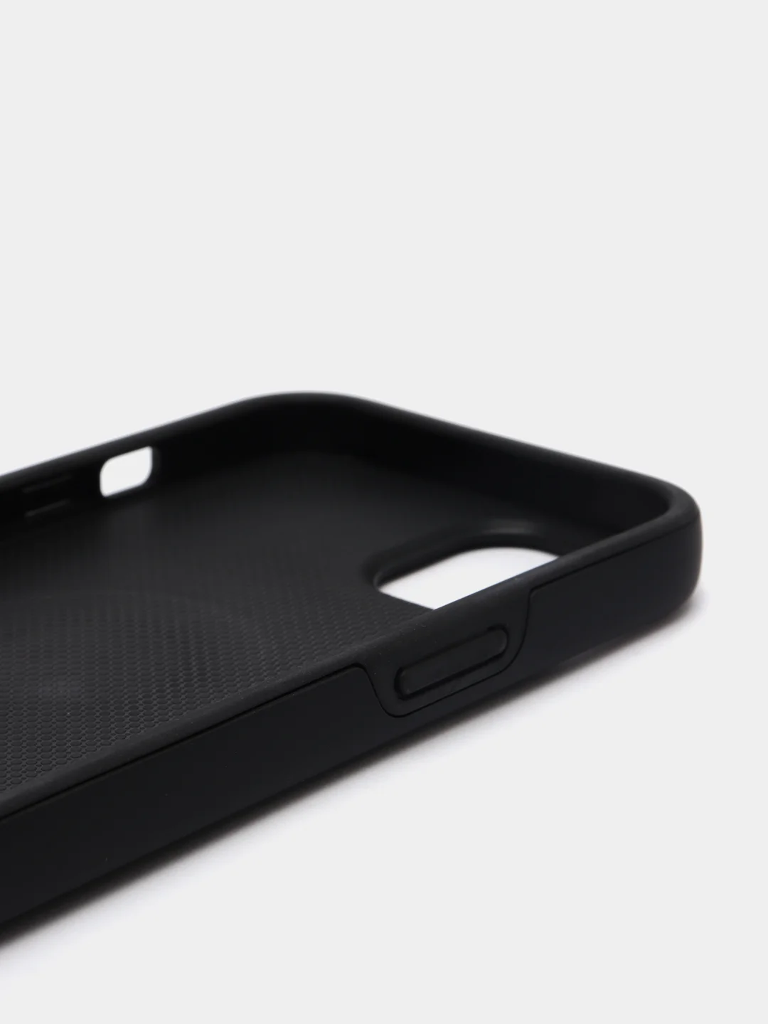 Черный силиконовый чехол iPhone 13 / 13 Pro / 13 Pro Max, противоударный, с магнитом и кольцом