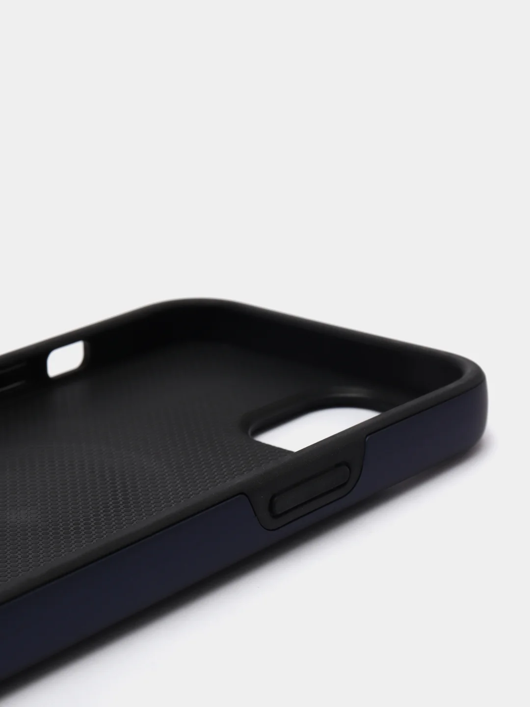 Темно-синий силиконовый чехол iPhone 13 / 13 Pro / 13 Pro Max, противоударный, с магнитом и кольцом