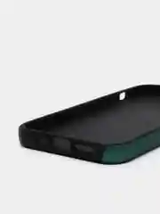 Зеленый силиконовый чехол iPhone 13 / 13 Pro / 13 Pro Max, противоударный, с магнитом и кольцом