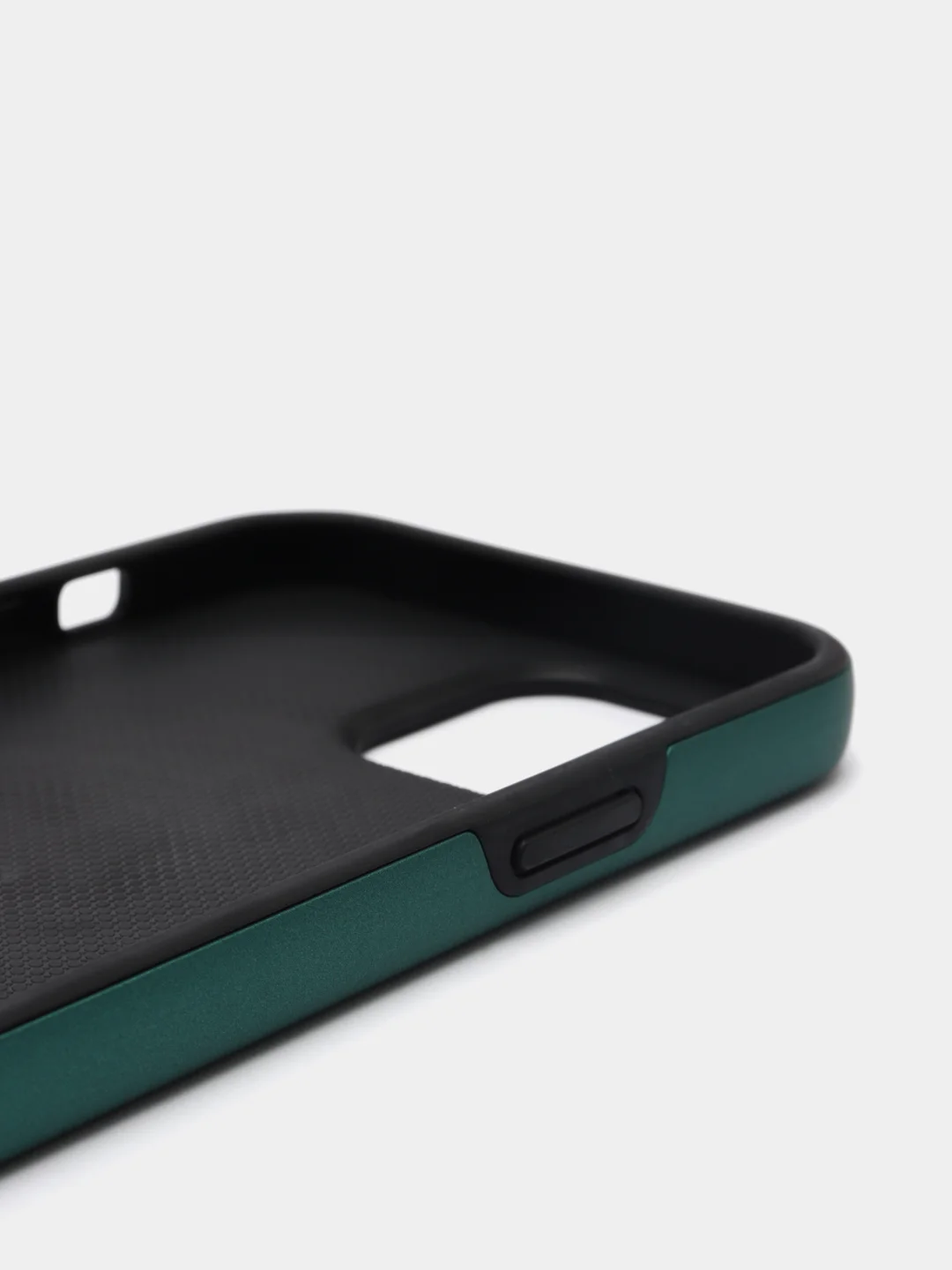 Зеленый силиконовый чехол iPhone 13 / 13 Pro / 13 Pro Max, противоударный, с магнитом и кольцом