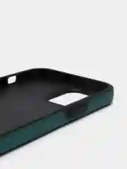 Зеленый силиконовый чехол iPhone 13 / 13 Pro / 13 Pro Max, противоударный, с магнитом и кольцом