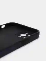 Темно-синий силиконовый чехол iPhone 12 Pro, противоударный с магнитом и кольцом