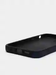 Темно-синий силиконовый чехол iPhone 12 Pro, противоударный с магнитом и кольцом