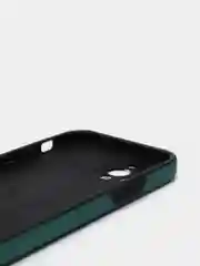 Зеленый силиконовый чехол iPhone 12 Pro, противоударный с магнитом и кольцом