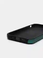 Зеленый силиконовый чехол iPhone 12 Pro, противоударный с магнитом и кольцом