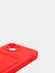 Красный чехол с карманом для карты и мягкой вставкой для iPhone 13, 13 Pro, 13 Pro Max