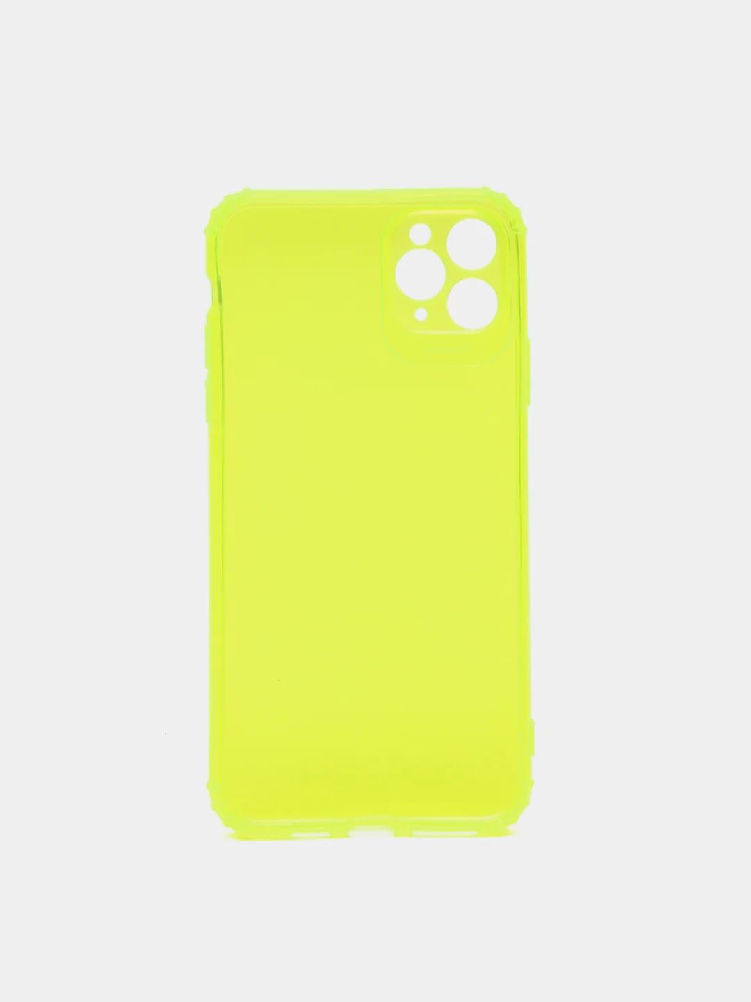 Желтый чехол силиконовый, прозрачный " Неон" для Айфон iPhone 11 / 11 Pro / 11 Pro Max / 12