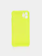 Желтый чехол силиконовый, прозрачный " Неон" для Айфон  iPhone  11 / 11 Pro / 11 Pro Max / 12