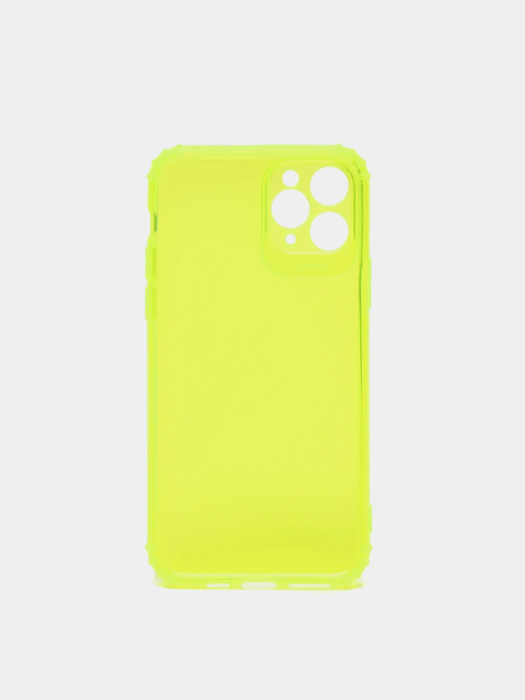 Желтый чехол силиконовый, прозрачный " Неон" для Айфон iPhone 11 / 11 Pro / 11 Pro Max / 12