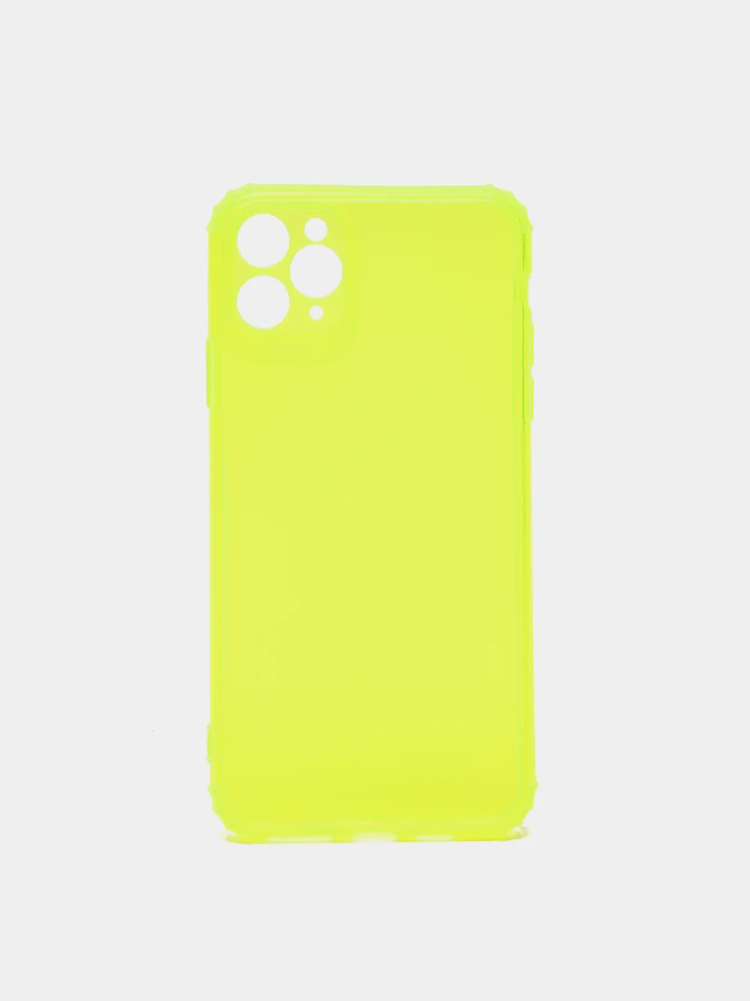 Желтый чехол силиконовый, прозрачный " Неон" для Айфон iPhone 11 / 11 Pro / 11 Pro Max / 12
