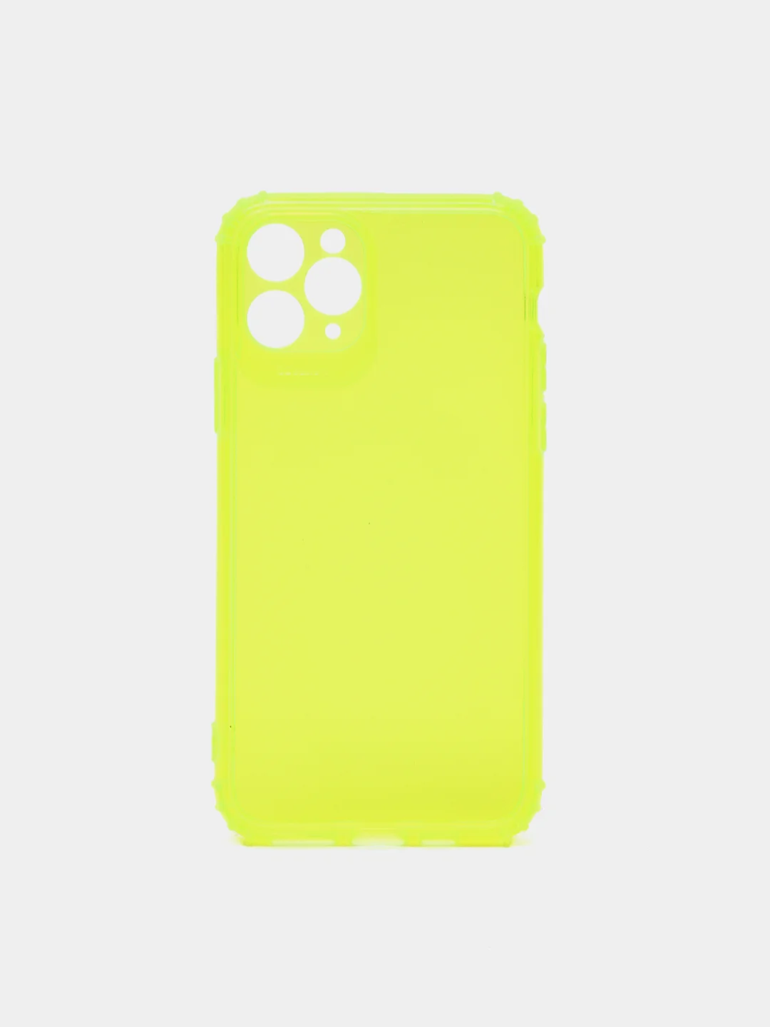 Желтый чехол силиконовый, прозрачный " Неон" для Айфон iPhone 11 / 11 Pro / 11 Pro Max / 12