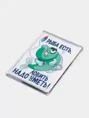 Зеленый магниты на холодильник "Рыбалка"