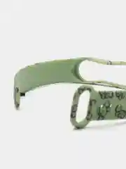 Зеленый силиконовый ремешок с принтом для Xiaomi Mi Band 7 / 3 / 4 / 5 / 6