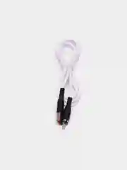 Белый кабель магнитный USB DENMEN D18L/D18T для зарядки Type-C / Lightning 2.4A