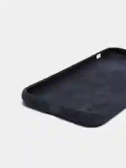 Темно-синий чехол на iPhone X, XS, XR, 7, 8, se, 12, 12 Pro, Mini, Max silicone case, закрытый низ, бархат внутри