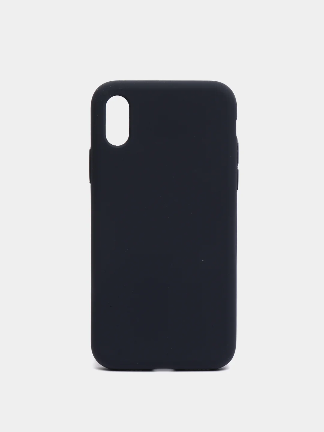 Темно-синий чехол на iPhone X, XS, XR, 7, 8, se, 12, 12 Pro, Mini, Max silicone case, закрытый низ, бархат внутри