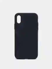 Темно-синий чехол на iPhone X, XS, XR, 7, 8, se, 12, 12 Pro, Mini, Max silicone case, закрытый низ, бархат внутри