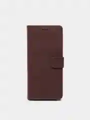 Коричневый кожаный (PU) чехол книжка Realme C21