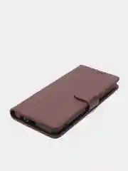 Коричневый кожаный (PU) чехол книжка Realme C21