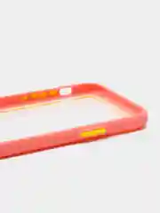 Розовый чехол силиконовый на iPhone X / XS с прозрачной задней панелью mobios