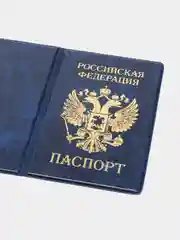 Синий обложка на паспорт чехол с гербом